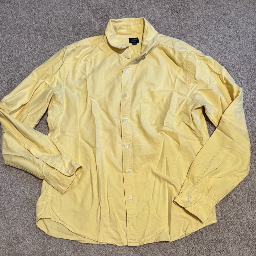 J. Crew Yellow Casual Button Down Shirt